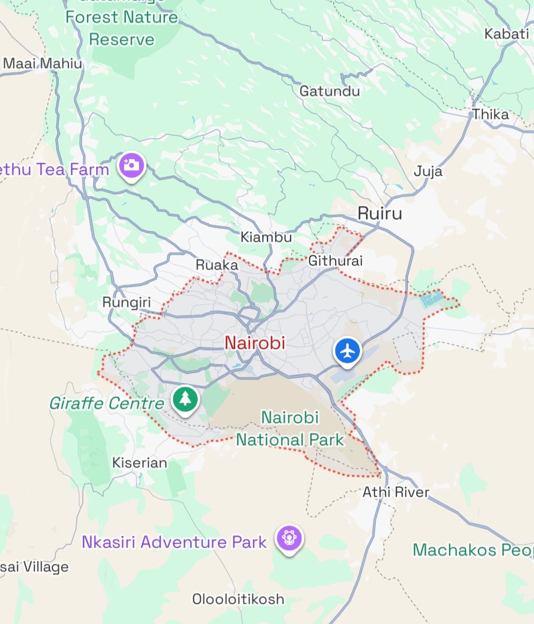 Connecting Airports Map