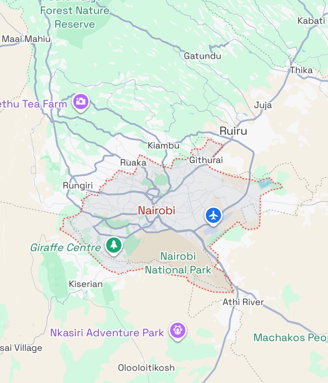 Connecting Airports Map
